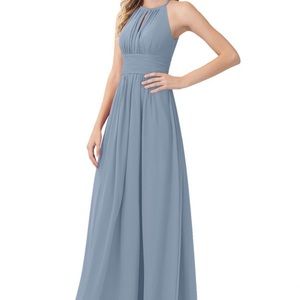 Azazie Bonnie bridesmaid Dress Dusty Blue